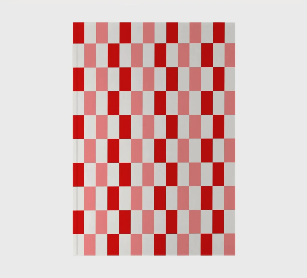 Pink Red Rectangle Checks notebook by Timeless moderna