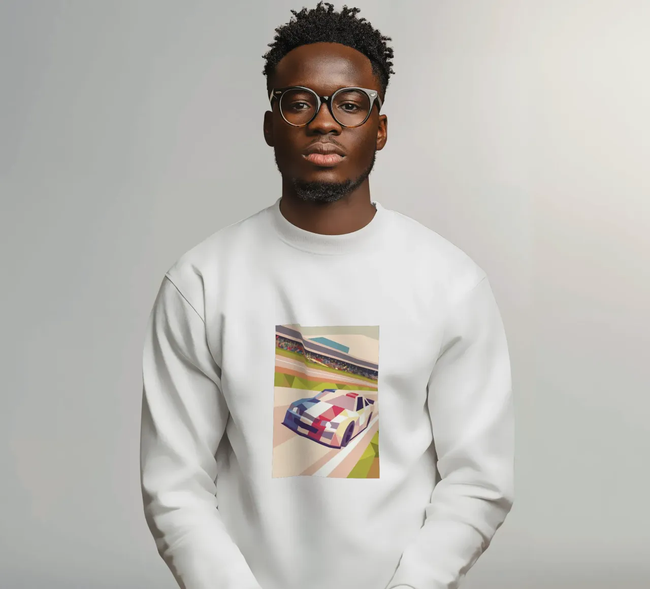 Racing Car on the Track sweatshirt by POLYGON SPECIAL