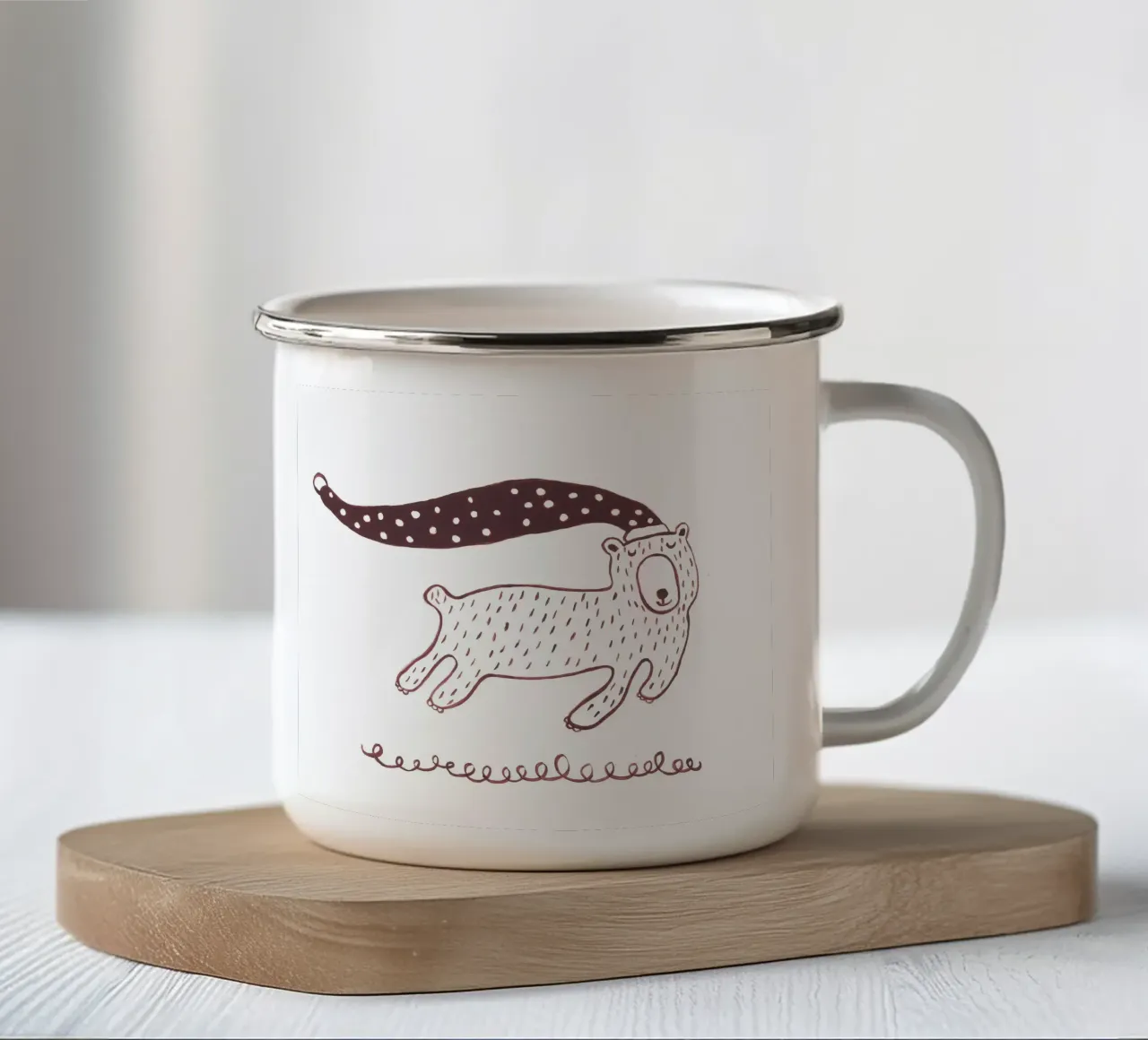 Bearly Awake tazza in smalto da Christina Heitmann