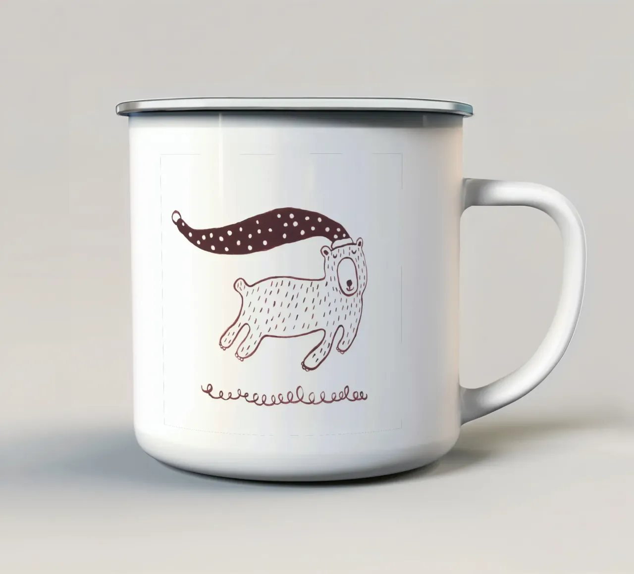 Bearly Awake tazza in smalto da Christina Heitmann