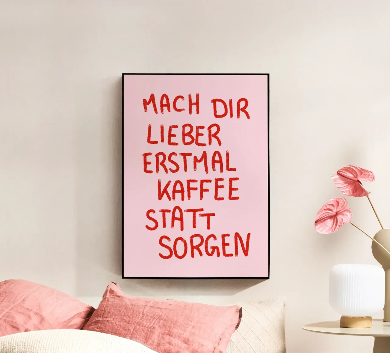 mach dir lieber erstmal kaffee statt sorgen plexiglass da designlenamarie