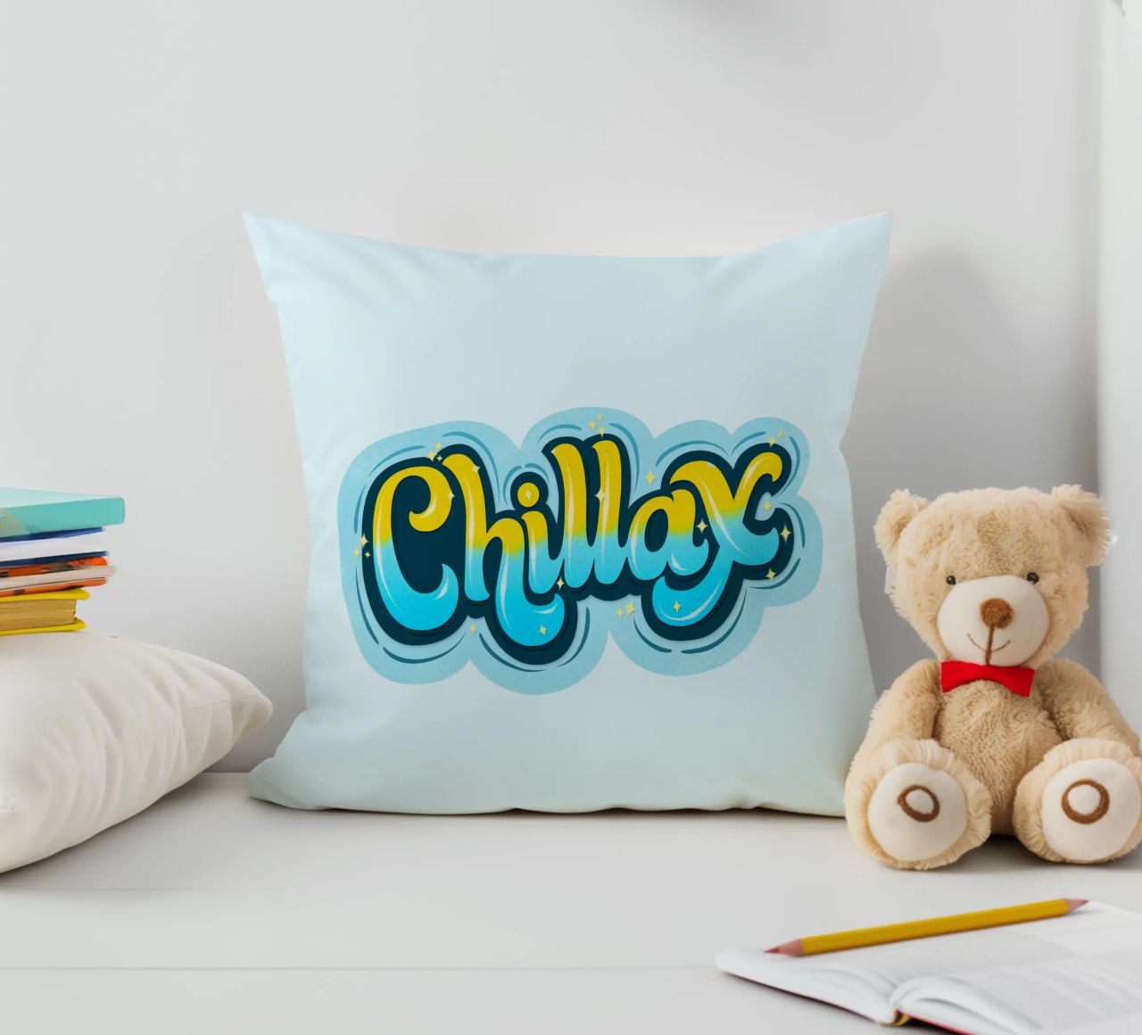 Opnieuw chillen. Chillax. kussen van CalliLetters