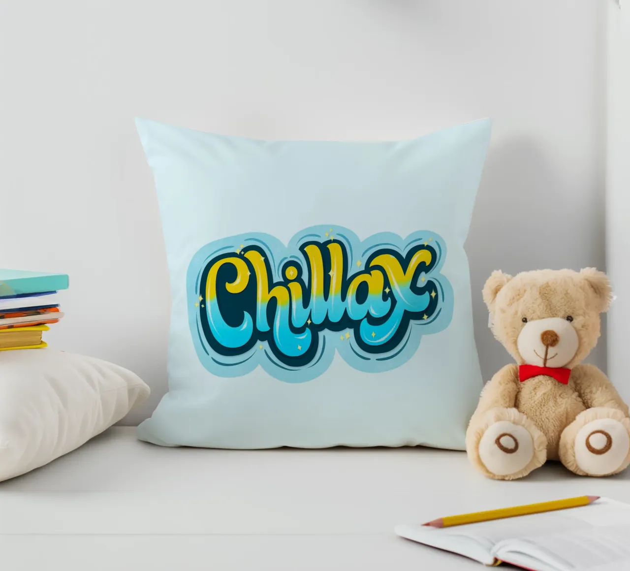 Chill mal wieder. Chillax. Kissen von CalliLetters