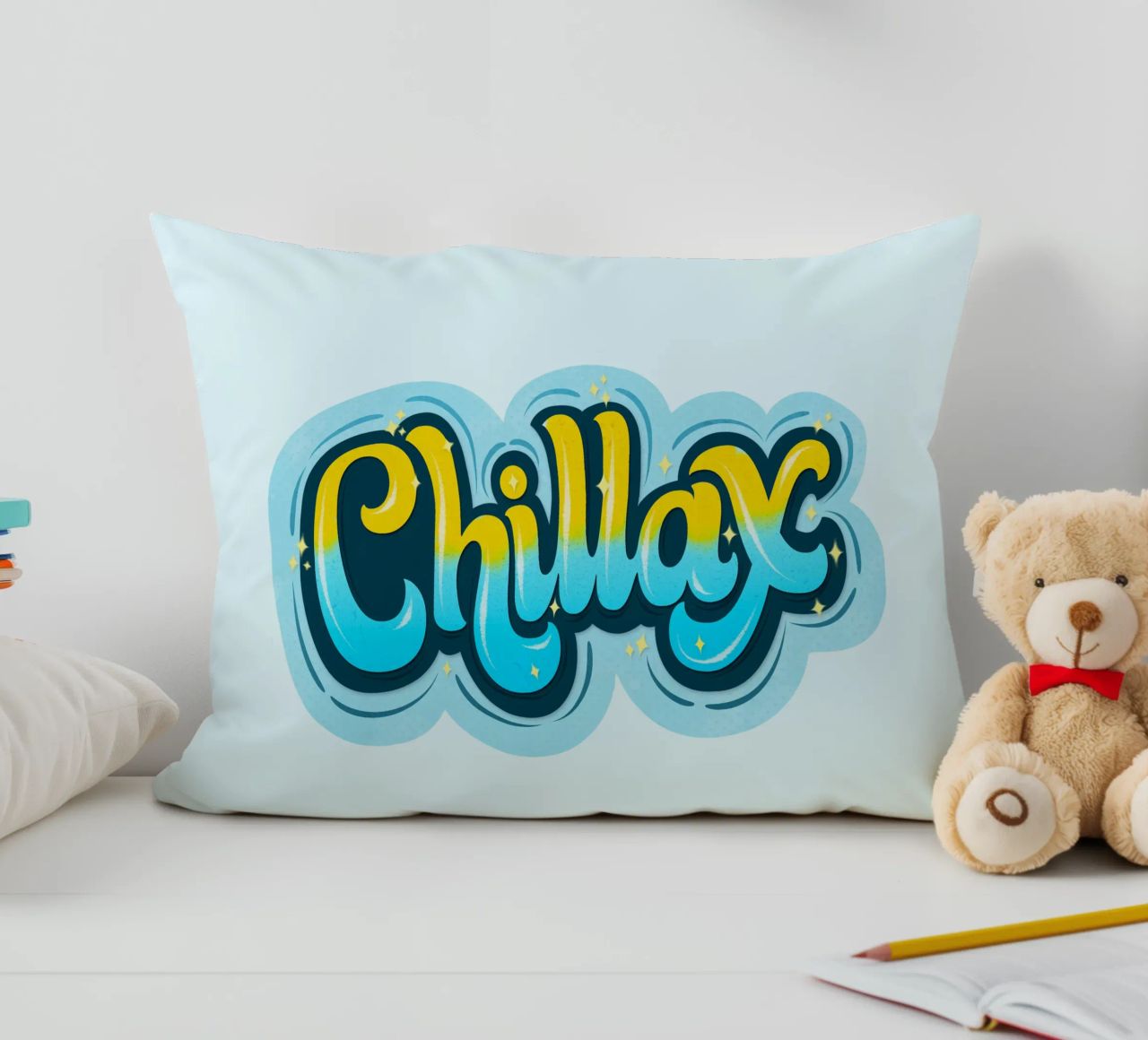Opnieuw chillen. Chillax. kussen van CalliLetters
