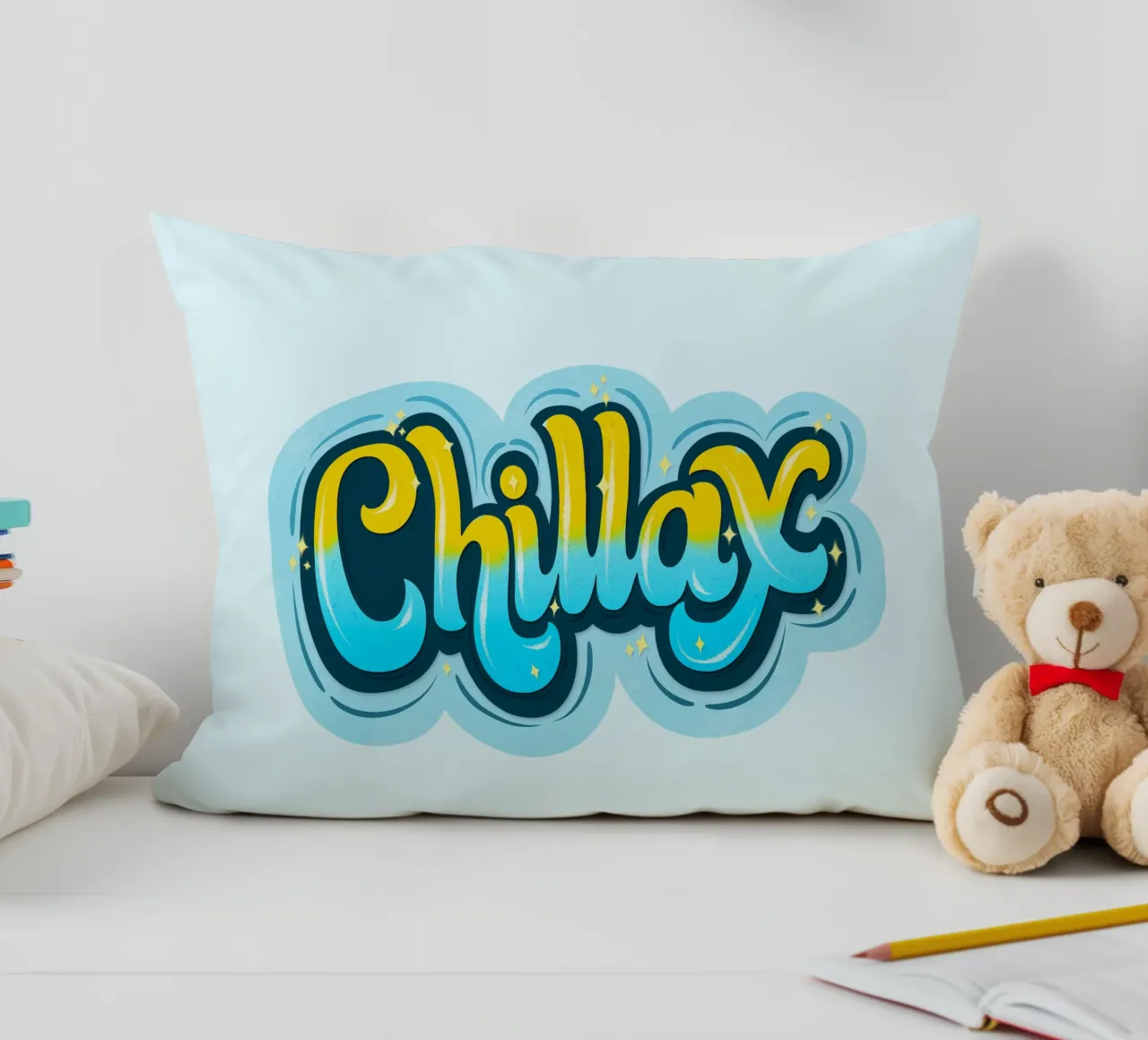 Chill mal wieder. Chillax. Kissen von CalliLetters