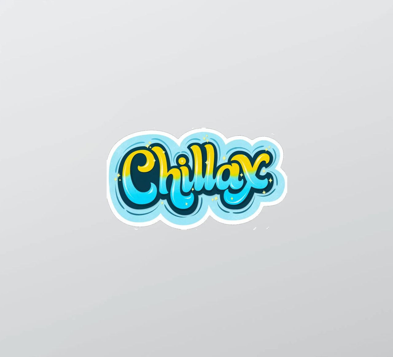 Chill encore une fois. Chillax. autocollant de CalliLetters