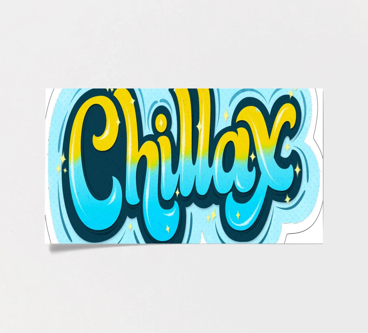Chill again. Chillax. sticker sheet by CalliLetters