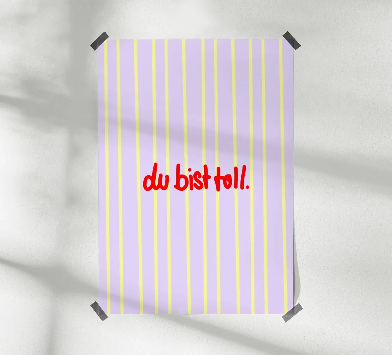 Du bist toll. – Minimalistisches Typografie Poster Poster von designlenamarie
