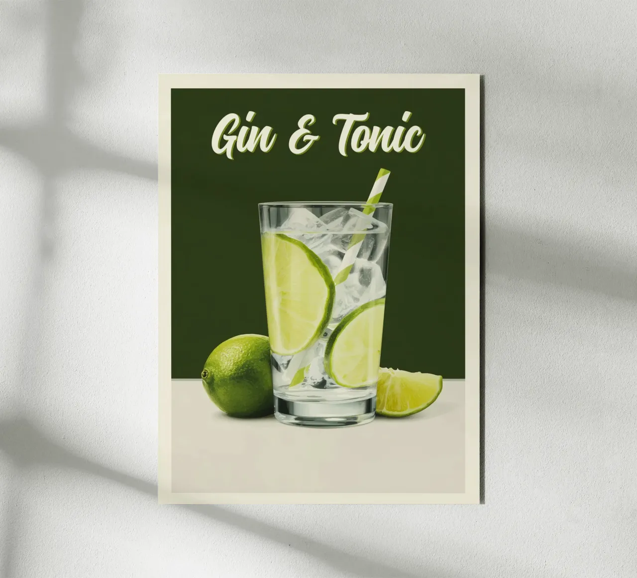 Gin & Tonic classico al lime alluminio dibond da Cocktail Party