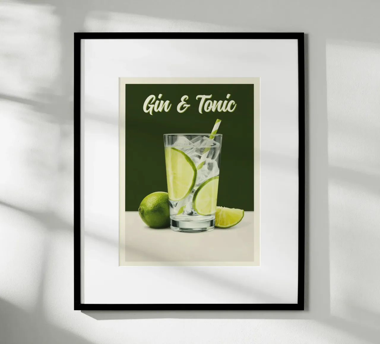 Gin & Tonic classico al lime carta hahnemühle da Cocktail Party