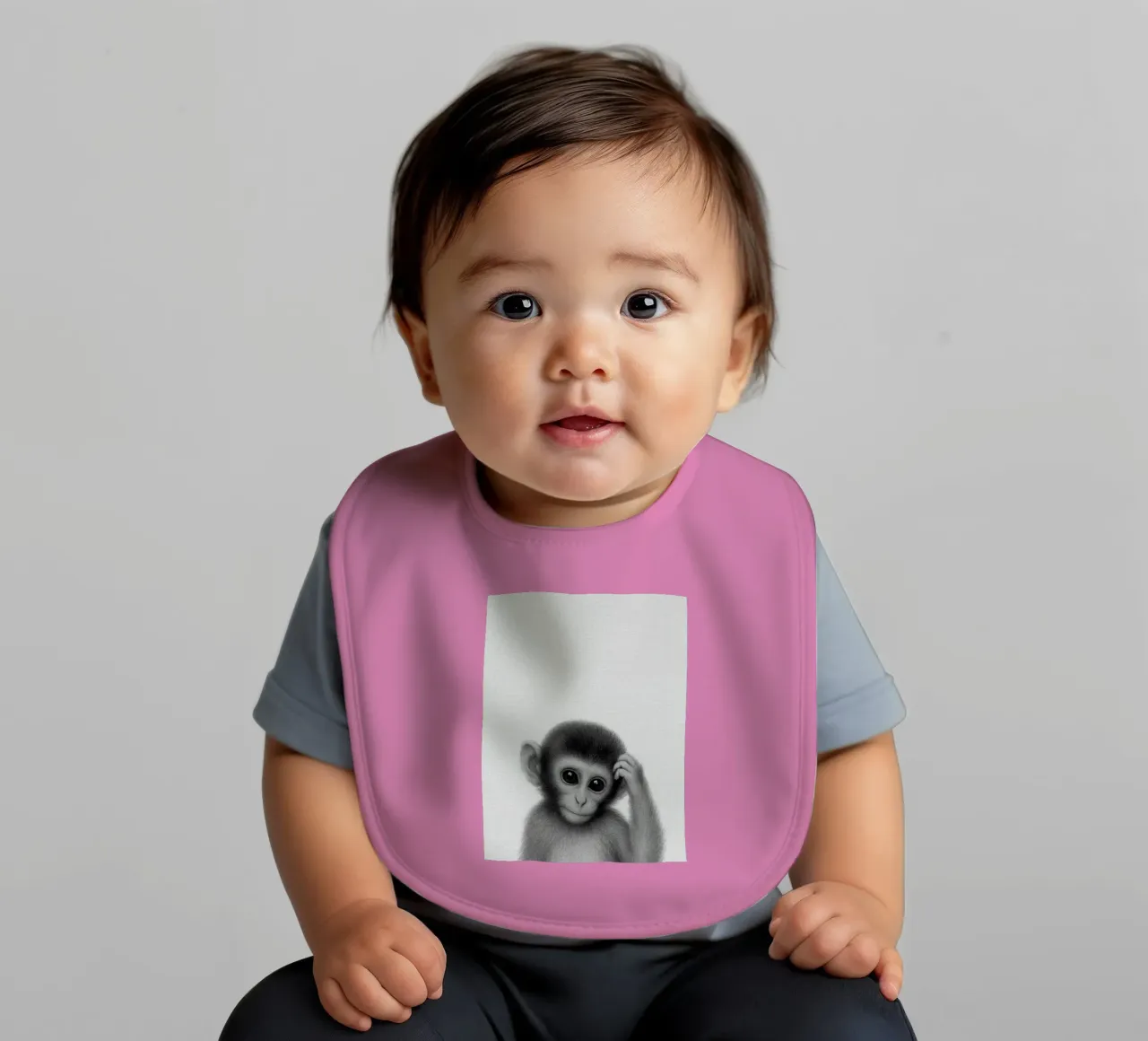 Monkey Babylätzchen von Ella Barga