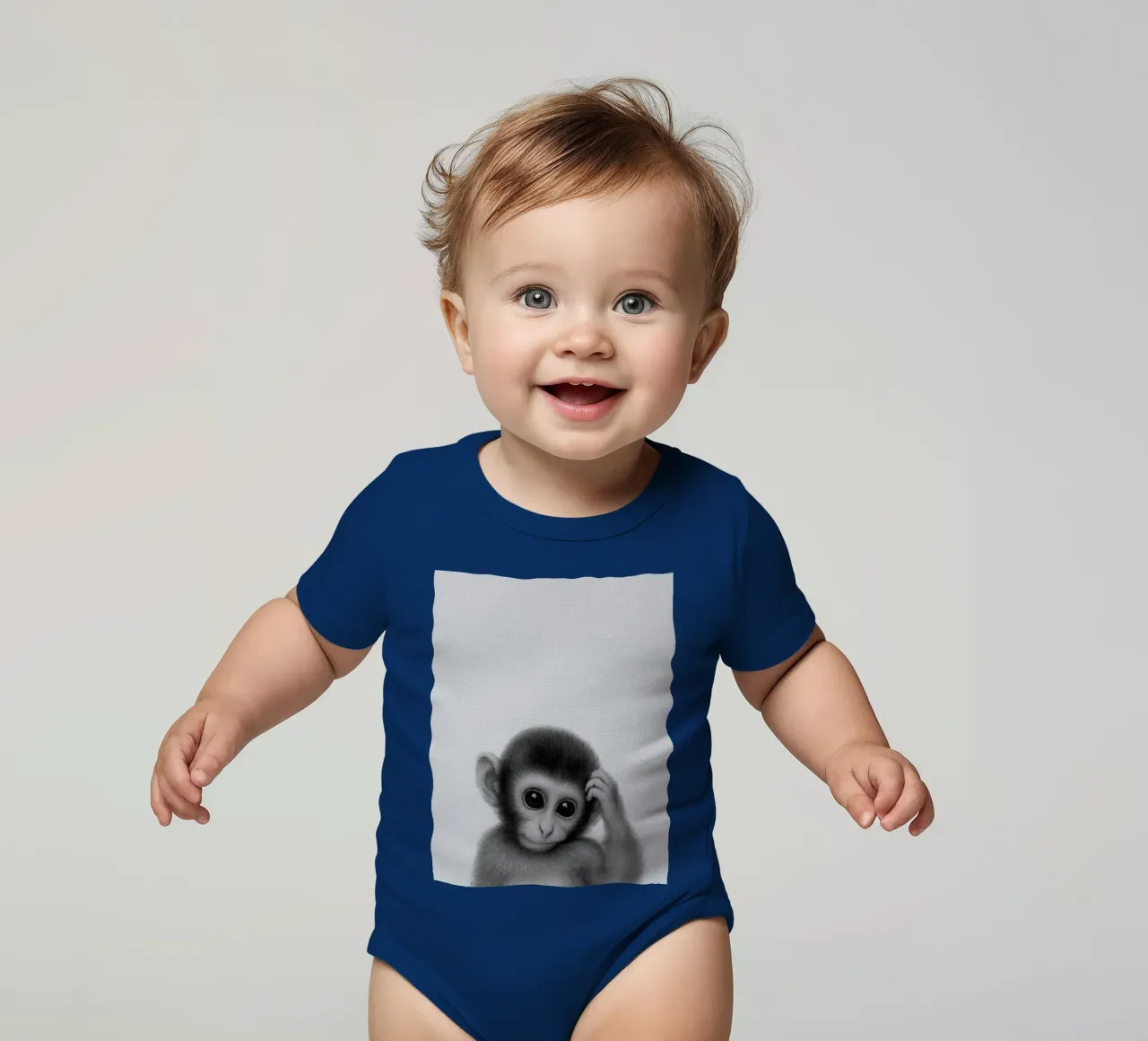 Monkey body neonato maniche corte da Ella Barga