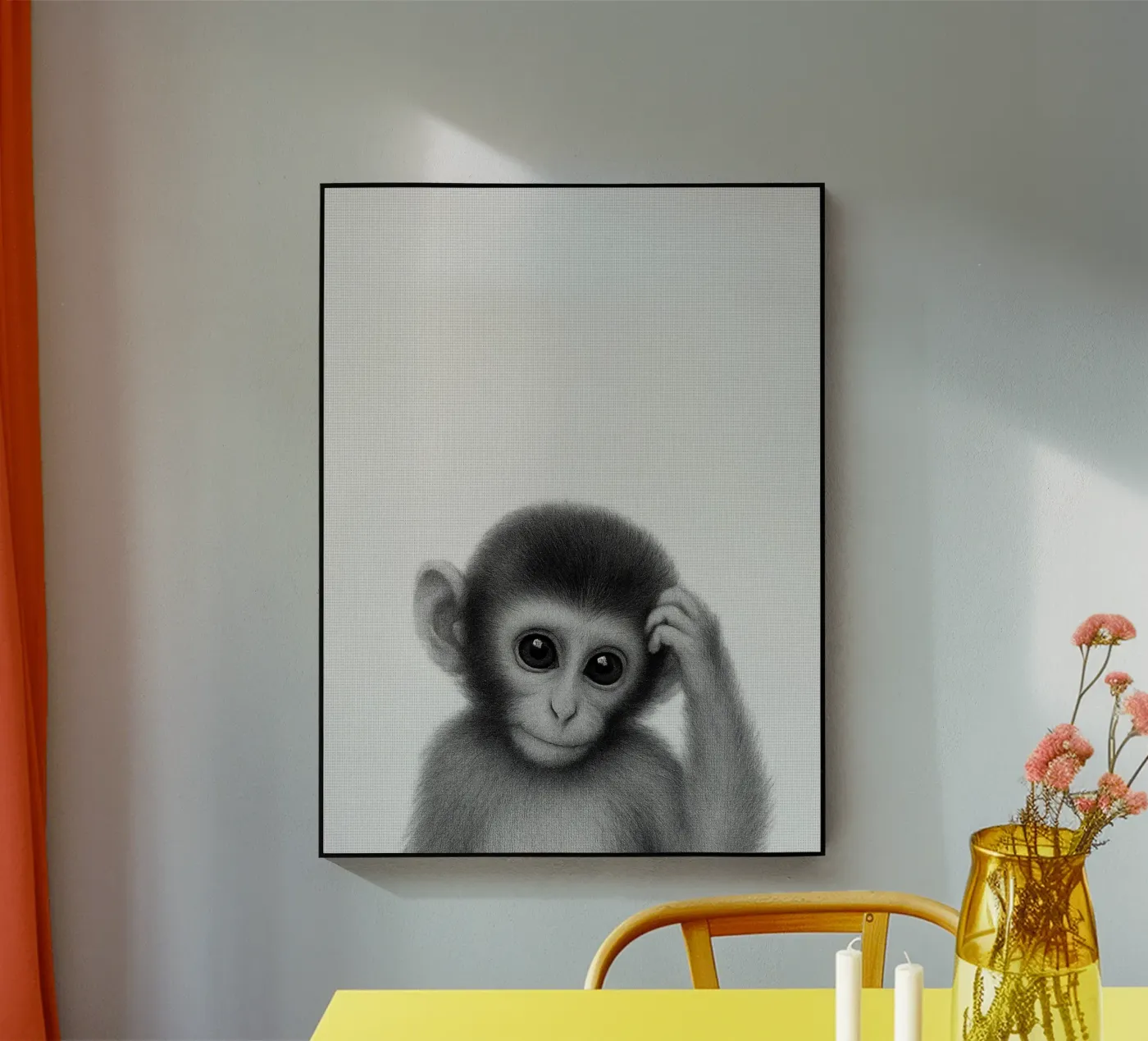 Monkey acrylic glass by Ella Barga