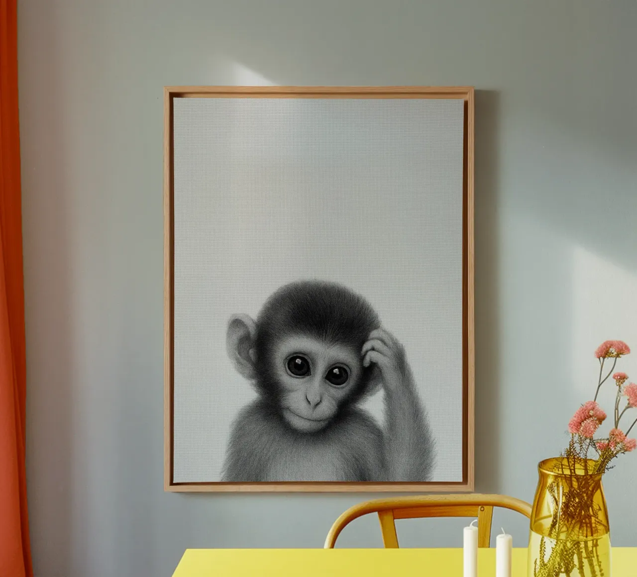 Monkey canvas by Ella Barga