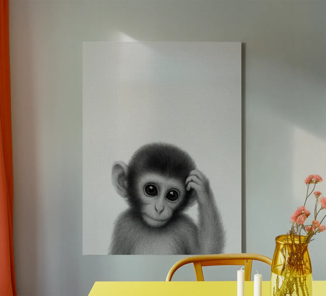 Monkey canvas by Ella Barga
