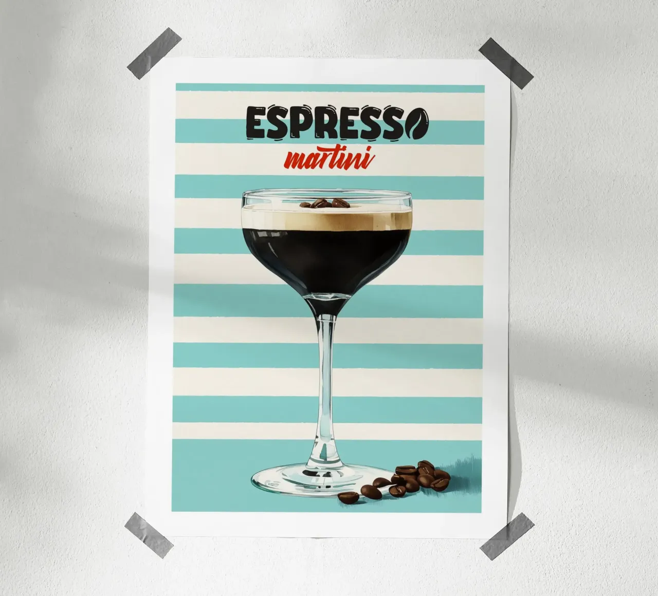 Striped Espresso Martini hahnemühle by Cocktail Party