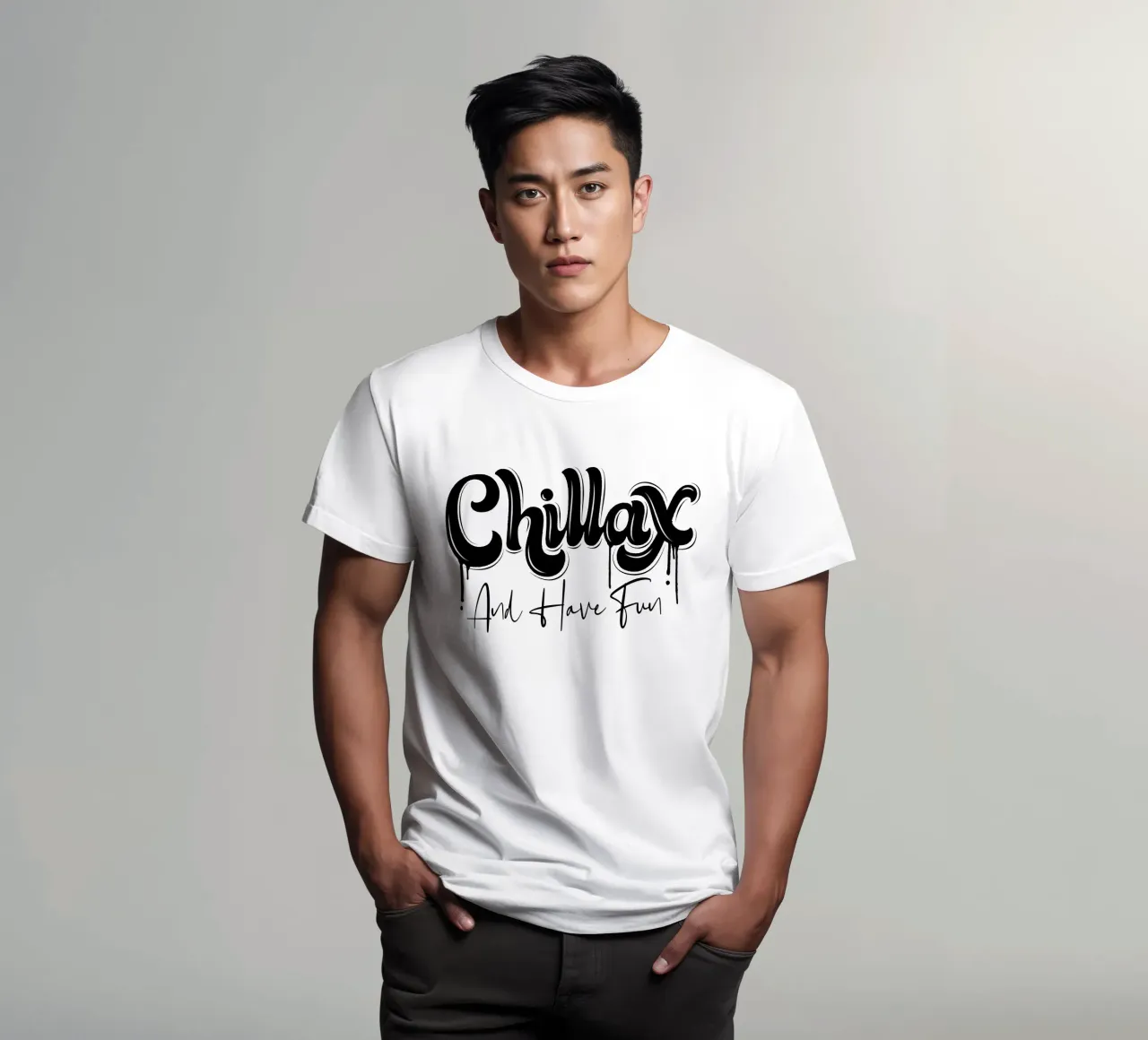 Rilassarsi e rilassarsi. Chillax. Stile di strada e un po' di graffiti t-shirt da CalliLetters