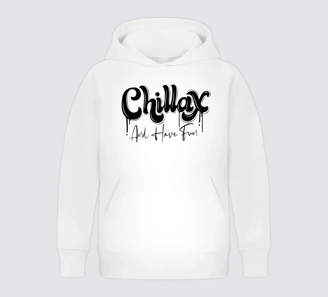 Rilassarsi e rilassarsi. Chillax. Stile di strada e un po' di graffiti felpa bambino con cappuccio da CalliLetters