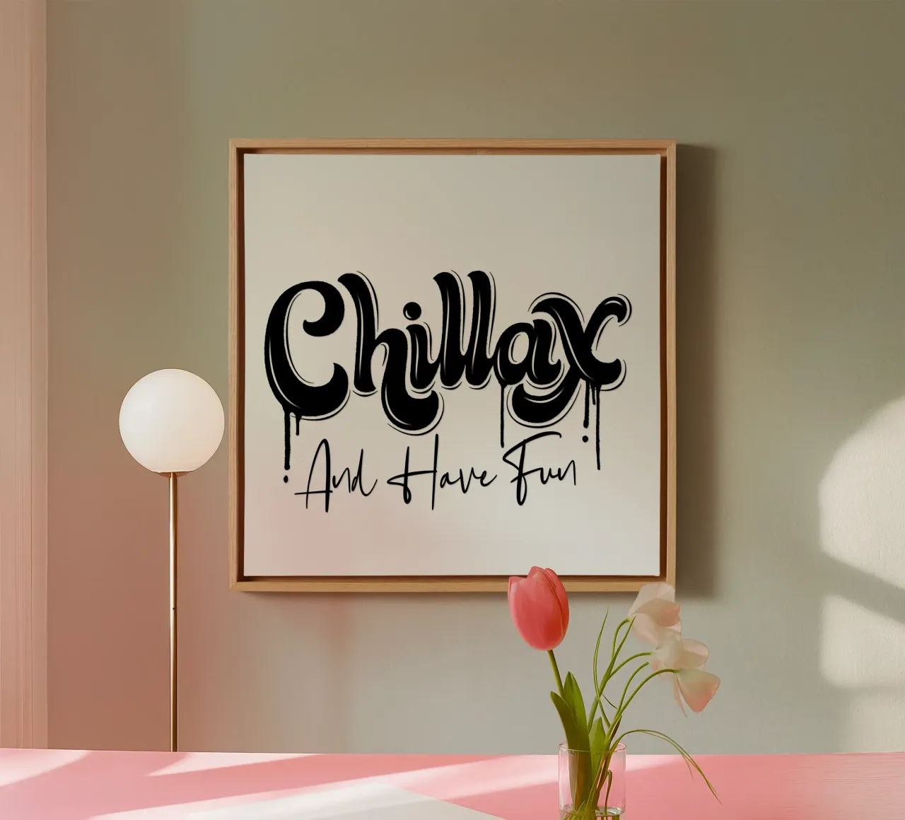 Rilassarsi e rilassarsi. Chillax. Stile di strada e un po' di graffiti tela da CalliLetters