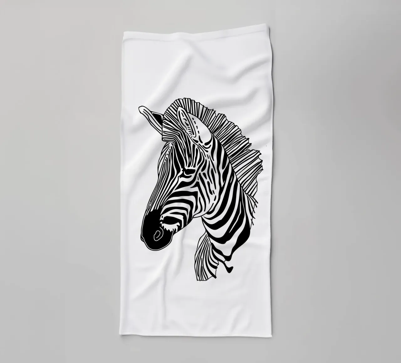 Animal Zebra line art asciugamano da bagno da Justyna Jaszke JBJart