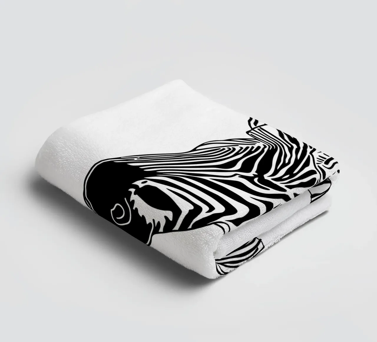 Animal Zebra line art asciugamano da bagno da Justyna Jaszke JBJart