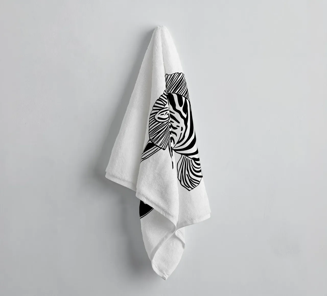 Animal Zebra line art asciugamano da bagno da Justyna Jaszke JBJart