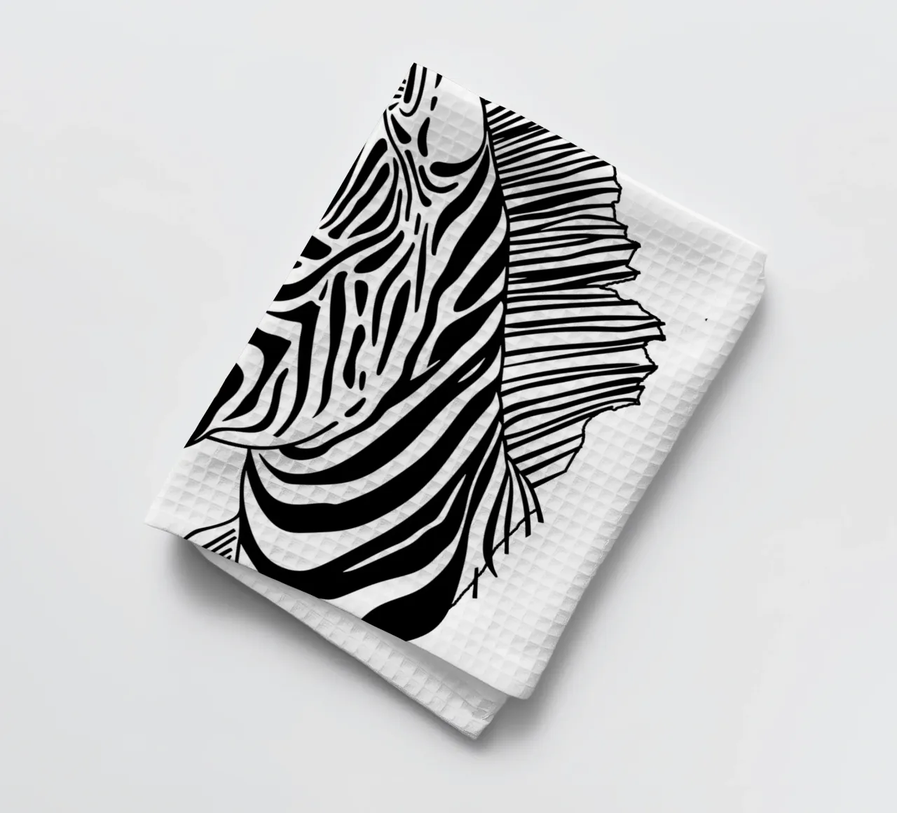 Animal Zèbre dessin au trait torchon de Justyna Jaszke JBJart