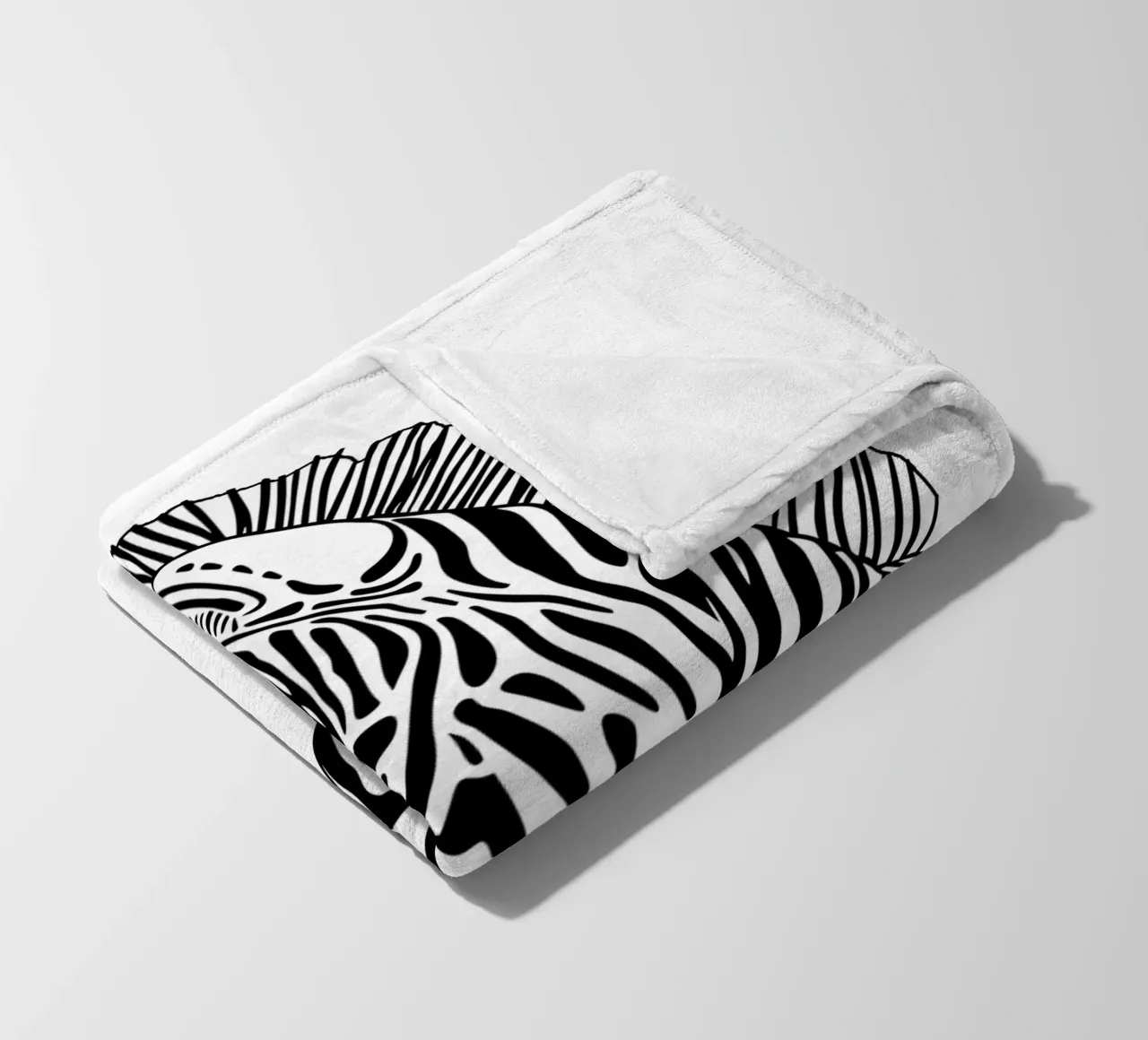 Animal Zebra line art coperta in pile da Justyna Jaszke JBJart