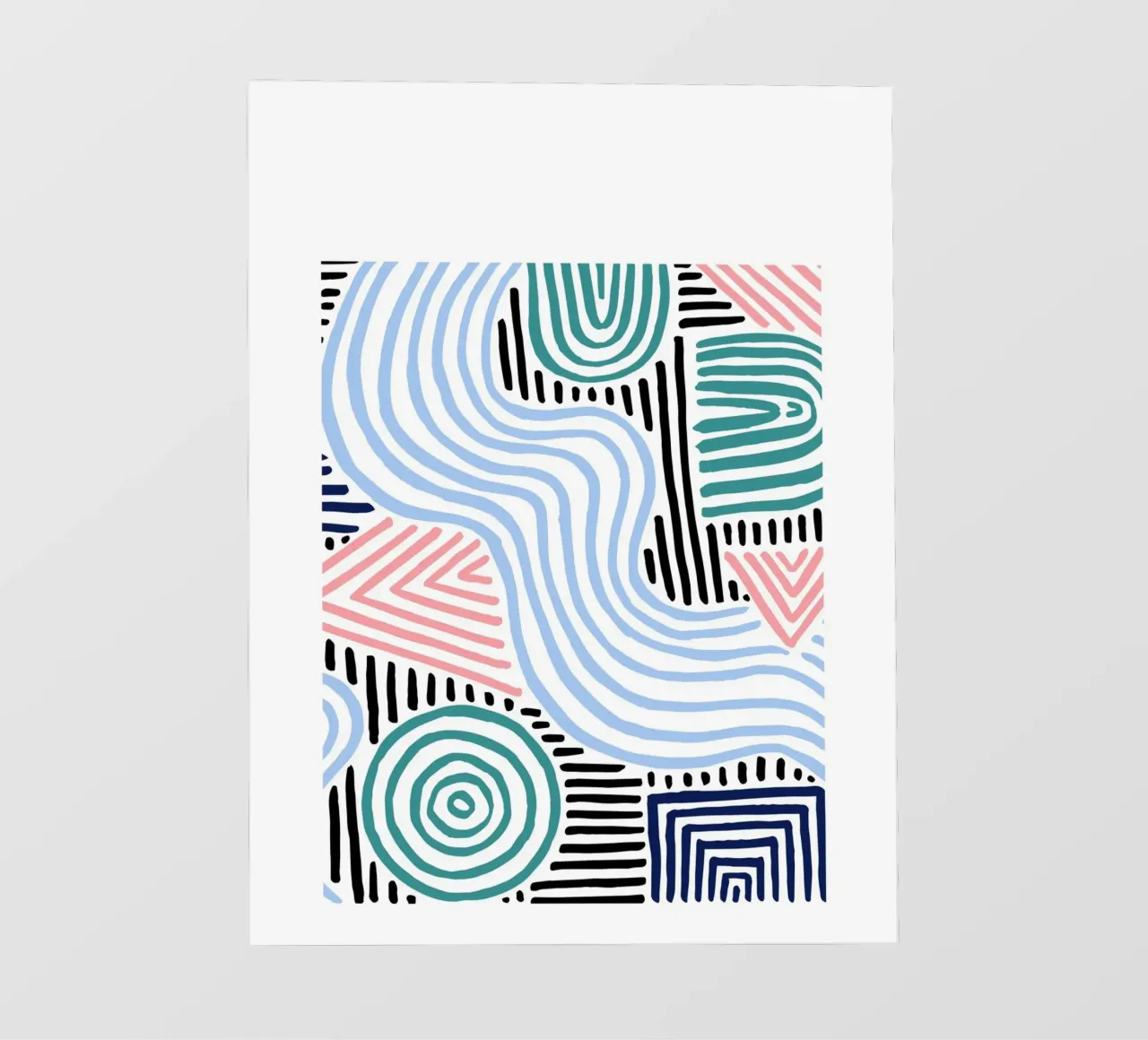 Linee astratte - Pattern art moderni pellicola backlit da Cozy Vibes