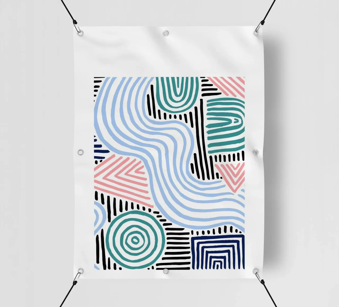 Linee astratte - Pattern art moderni telo in pvc da Cozy Vibes