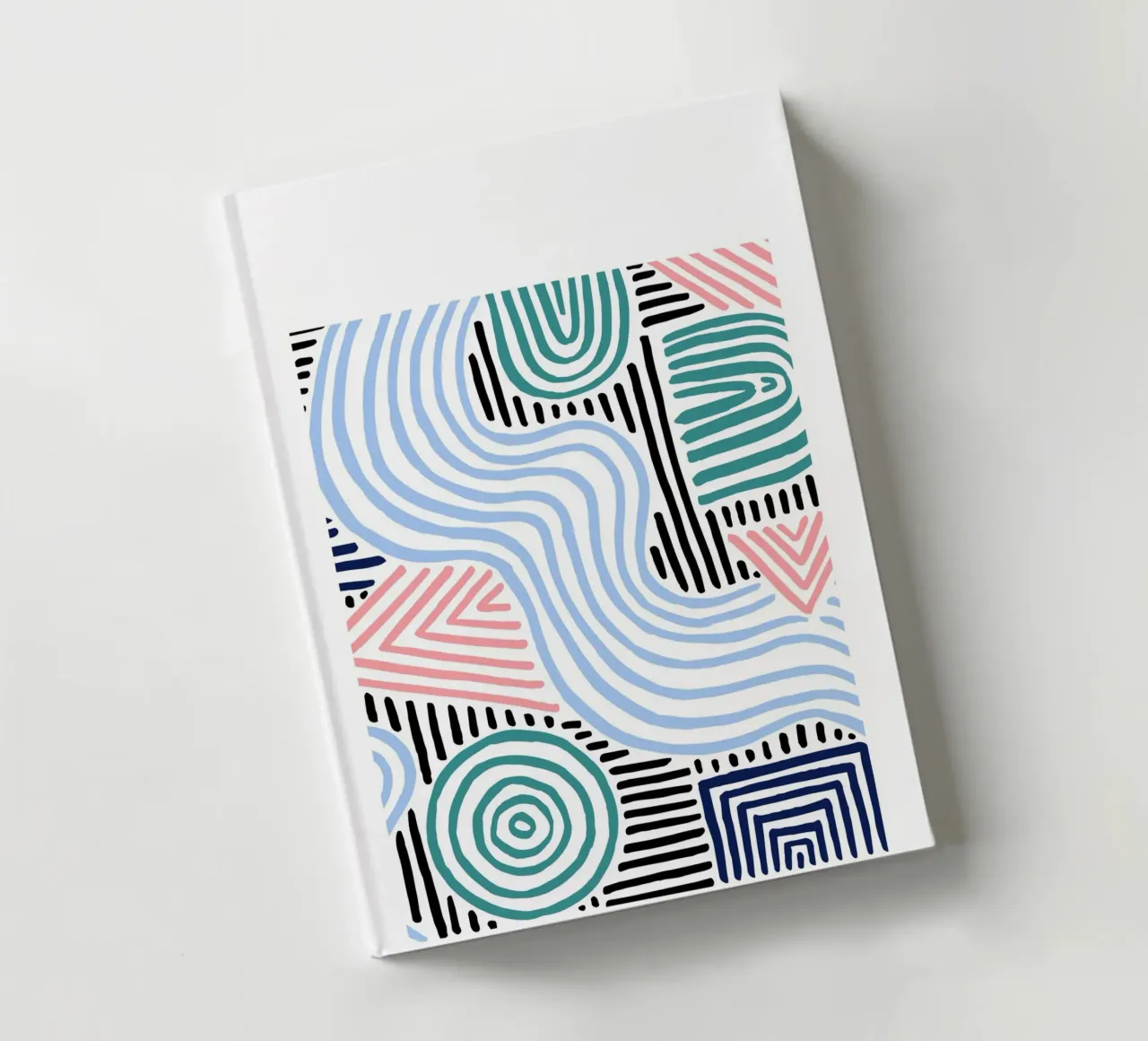 Abstract Lines – Modern Pattern Art notebook by Cozy Vibes