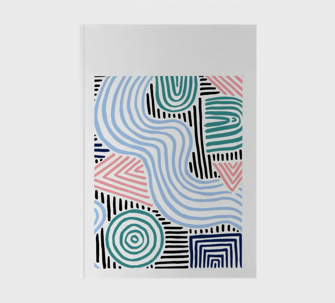 Abstract Lines – Modern Pattern Art notebook by Cozy Vibes