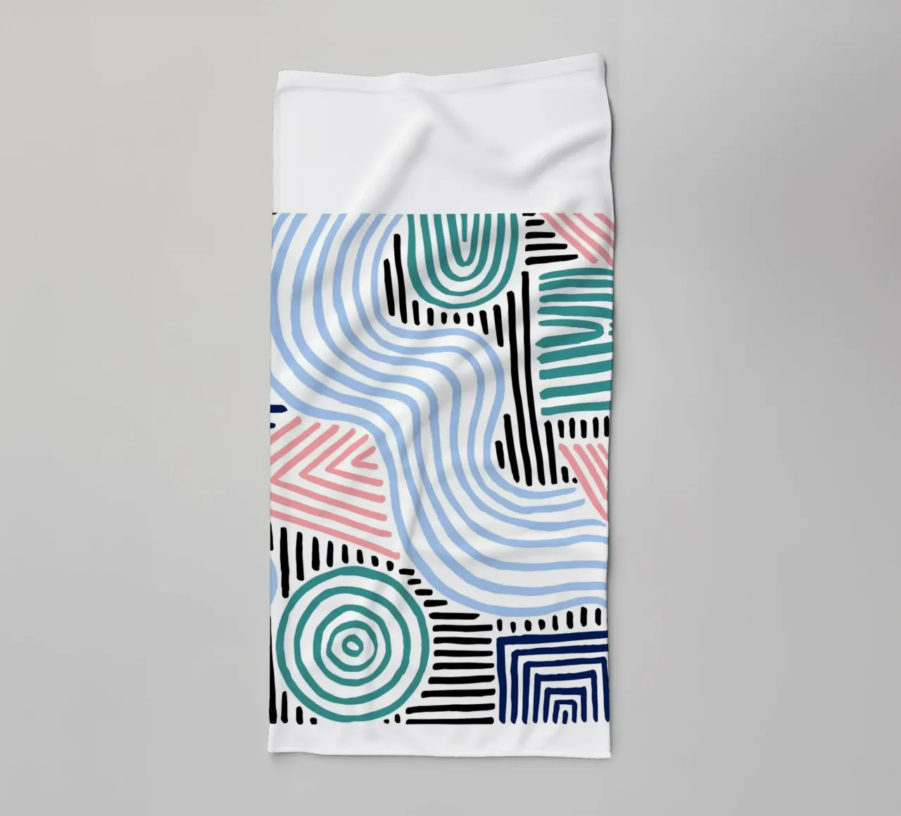 Abstract Lines – Modern Pattern Art towel by Cozy Vibes