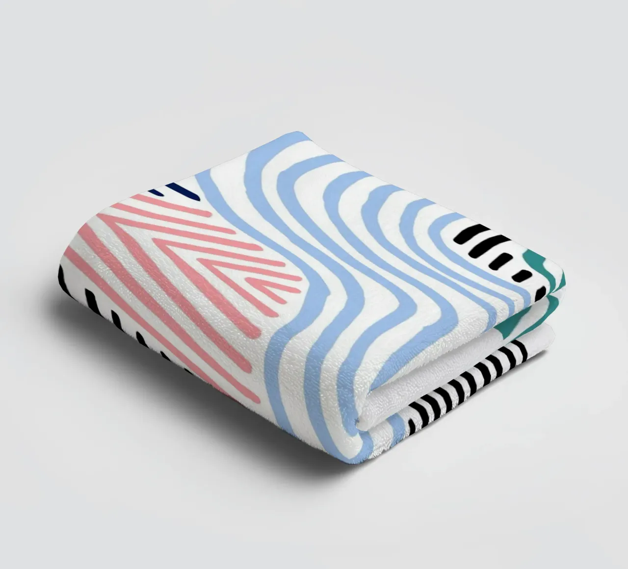 Abstract Lines – Modern Pattern Art towel by Cozy Vibes