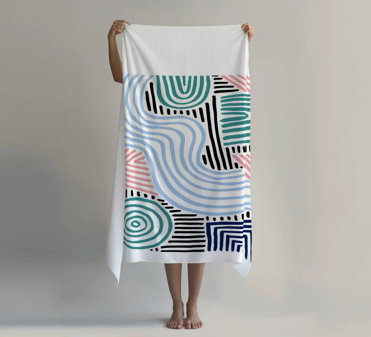 Linee astratte - Pattern art moderni telo mare da Cozy Vibes