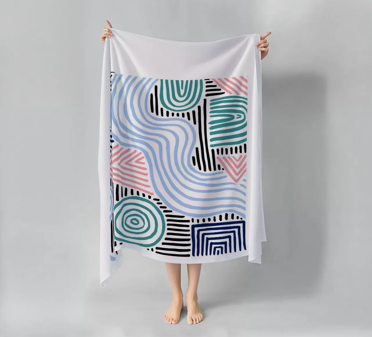 Linee astratte - Pattern art moderni telo mare da Cozy Vibes