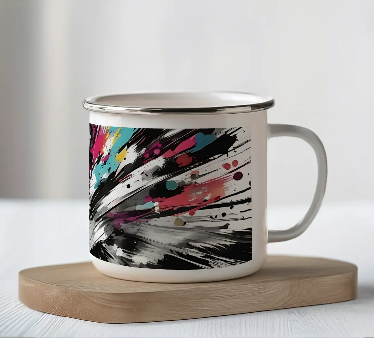 Esplosione di luce tazza in smalto da Farbträume