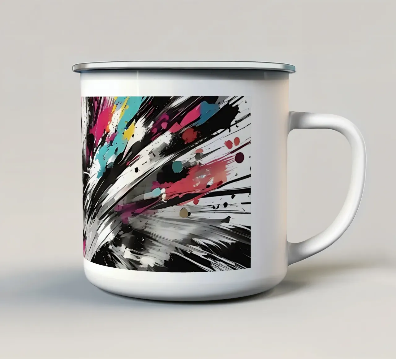 Esplosione di luce tazza in smalto da Farbträume