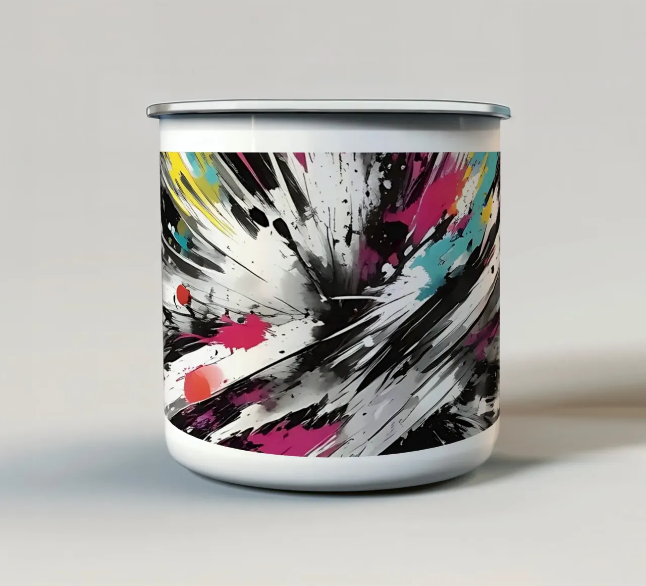 Esplosione di luce tazza in smalto da Farbträume