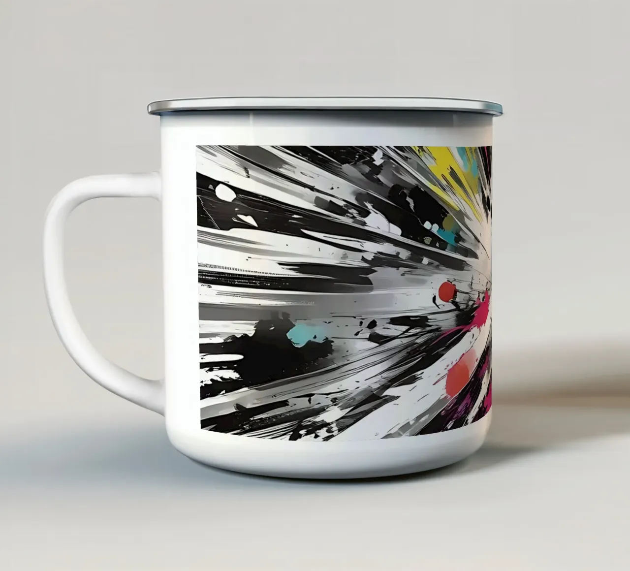 Esplosione di luce tazza in smalto da Farbträume