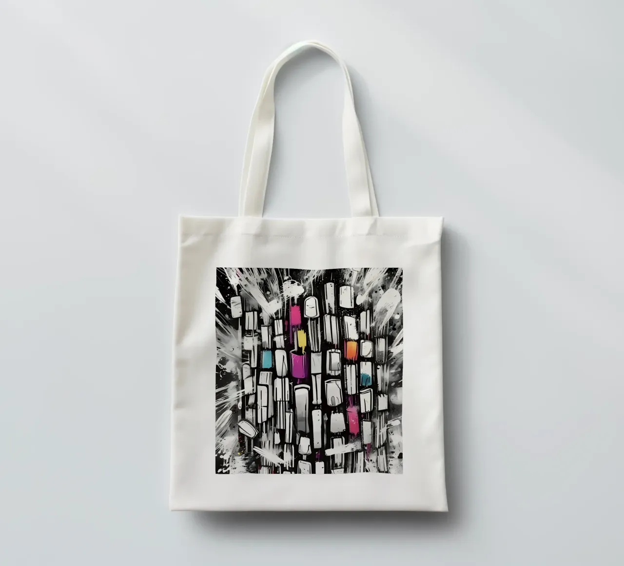 Traffico automobilistico, in piedi in un ingorgo borsa in juta da Farbträume