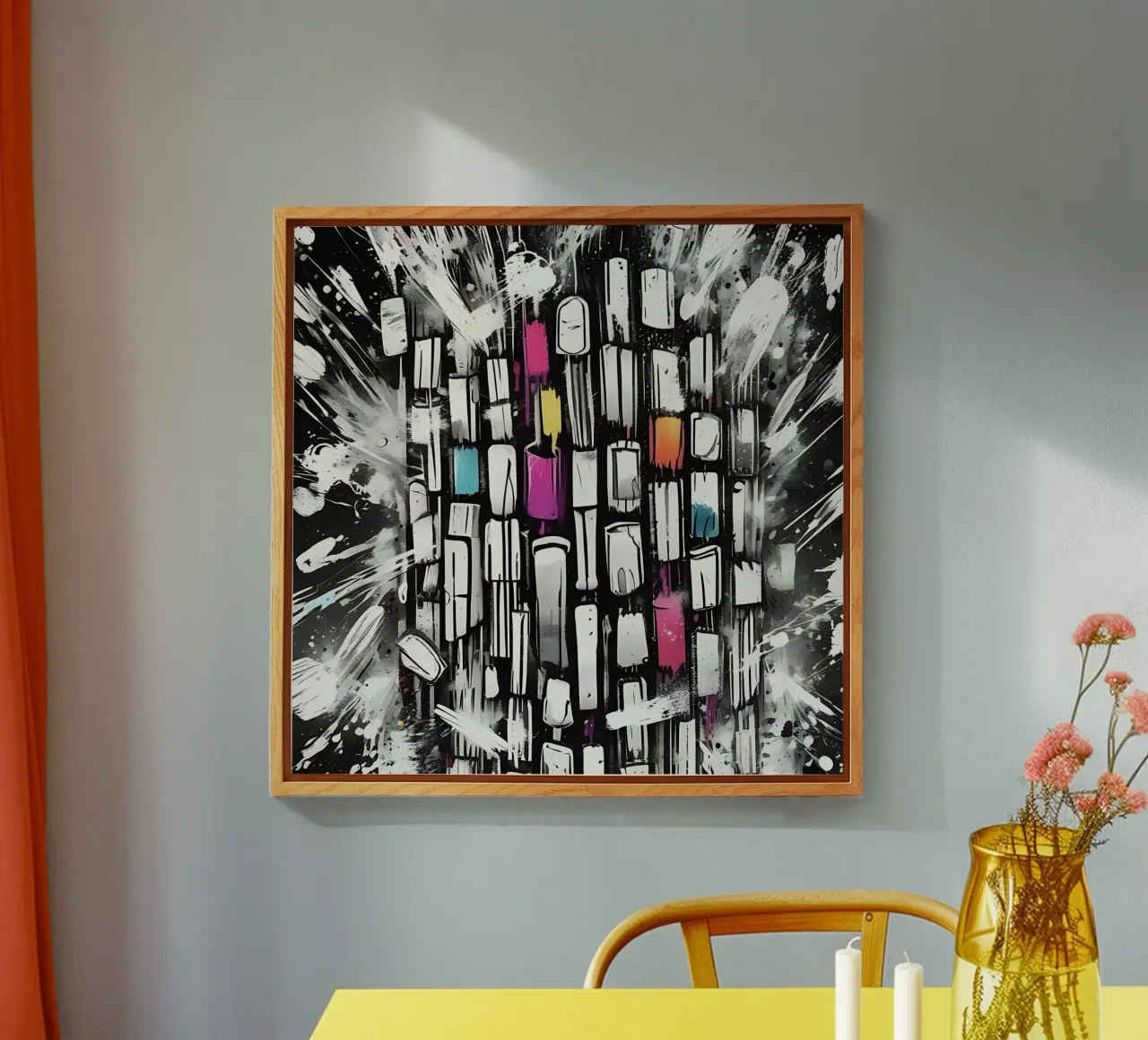 Traffico automobilistico, in piedi in un ingorgo plexiglass da Farbträume