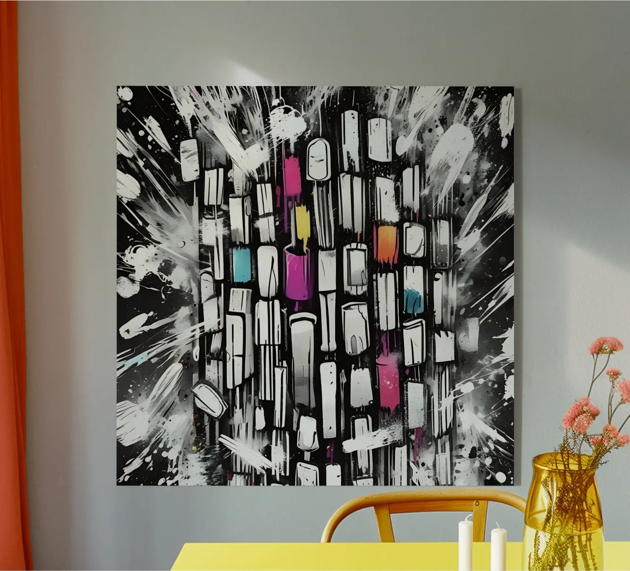 Traffico automobilistico, in piedi in un ingorgo plexiglass da Farbträume