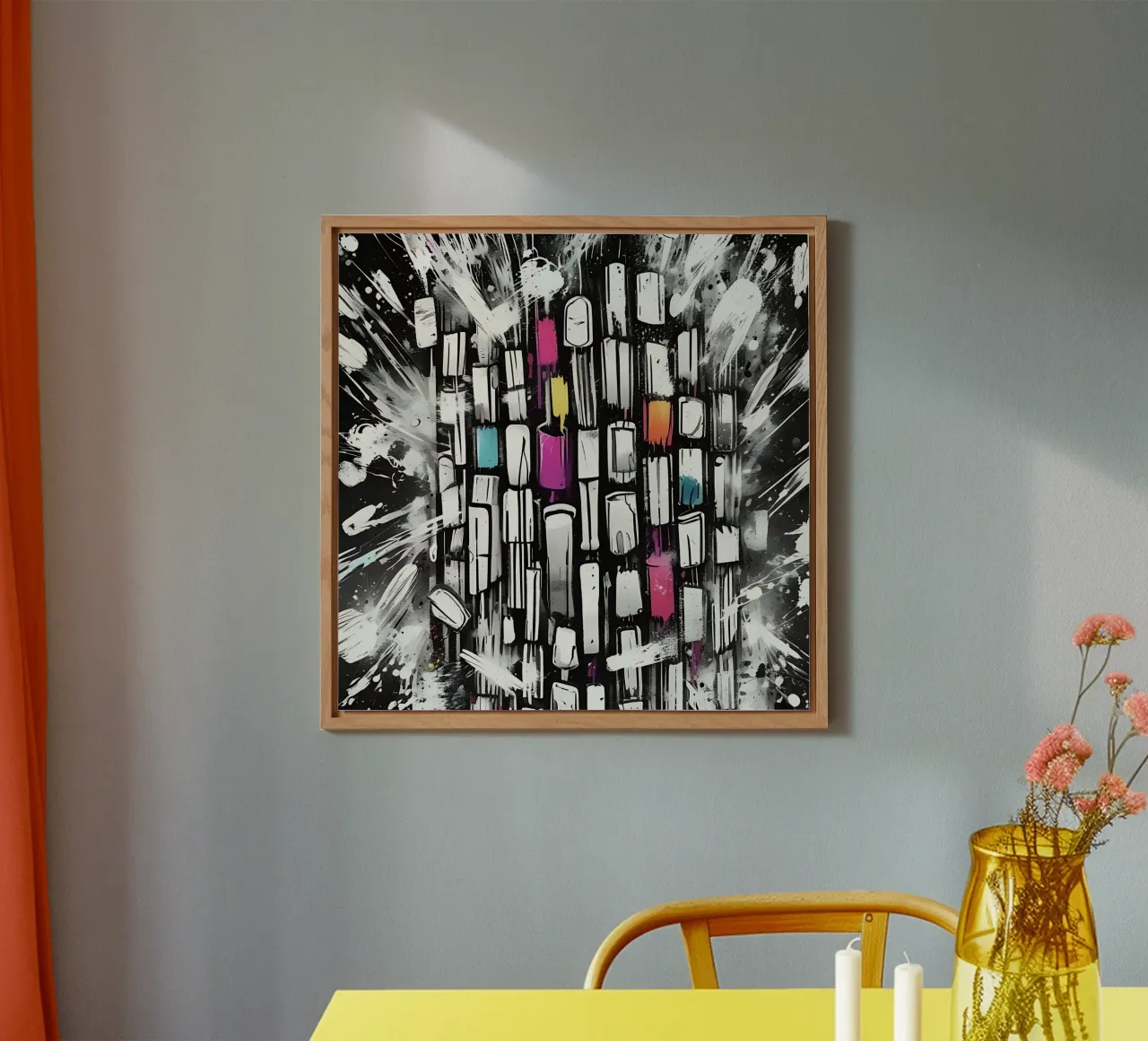 Traffico automobilistico, in piedi in un ingorgo alluminio dibond da Farbträume