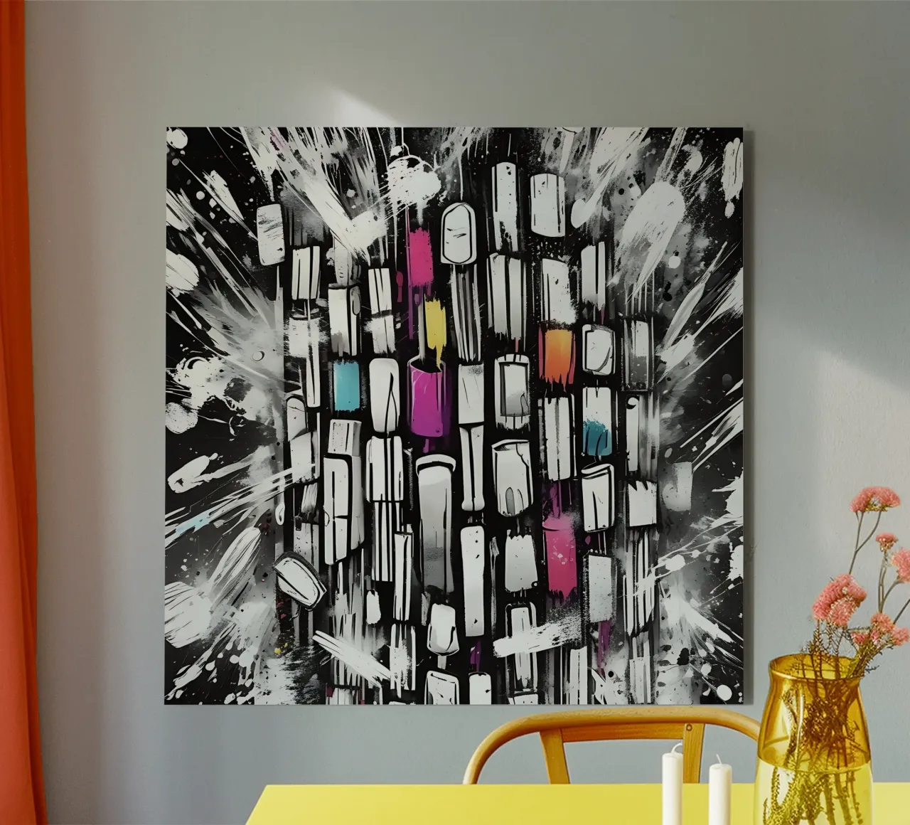 Traffico automobilistico, in piedi in un ingorgo alluminio dibond da Farbträume