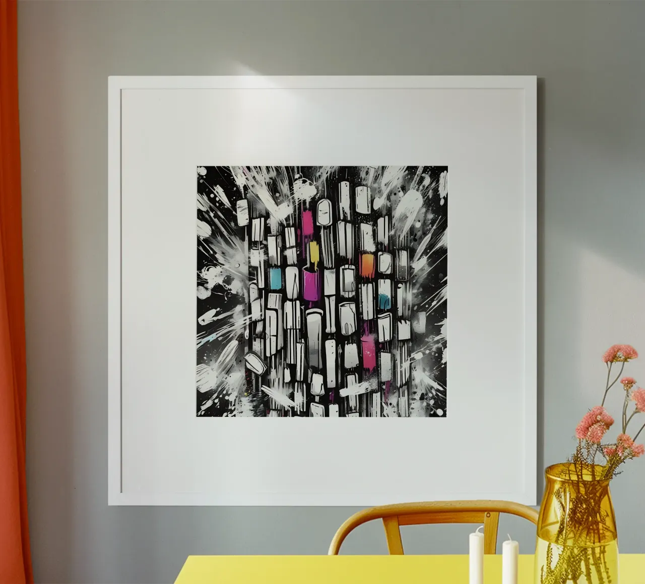 Traffico automobilistico, in piedi in un ingorgo carta hahnemühle da Farbträume