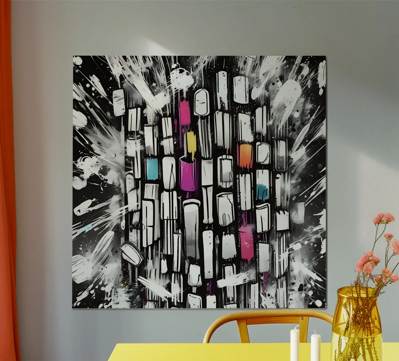 Traffico automobilistico, in piedi in un ingorgo carta hahnemühle da Farbträume