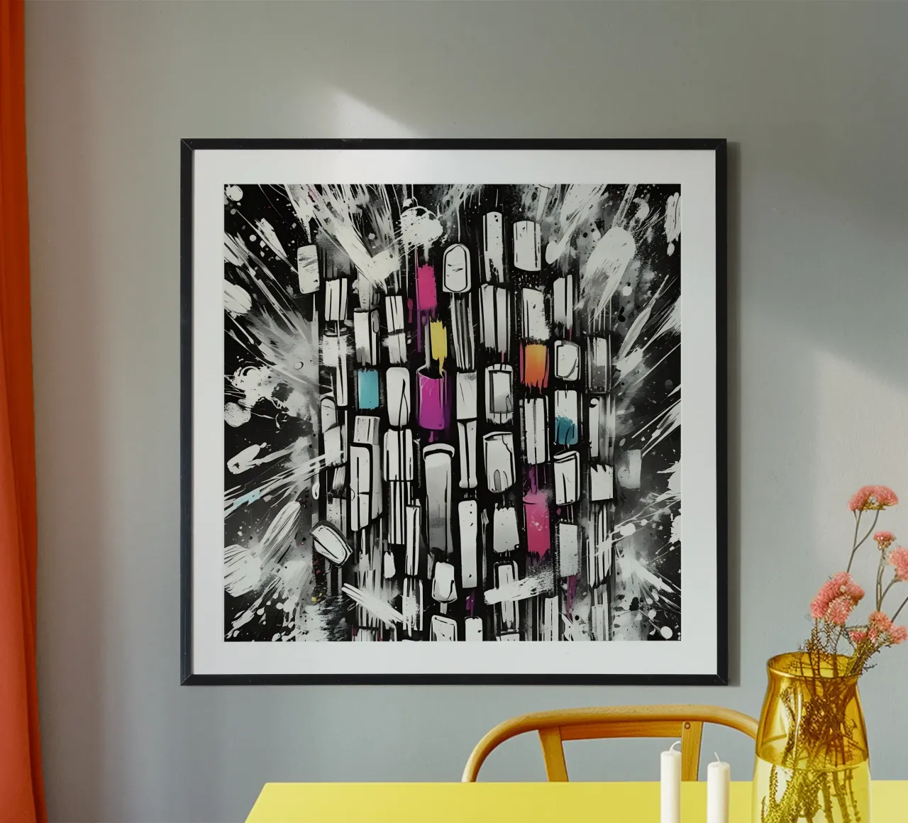 Traffico automobilistico, in piedi in un ingorgo carta hahnemühle da Farbträume