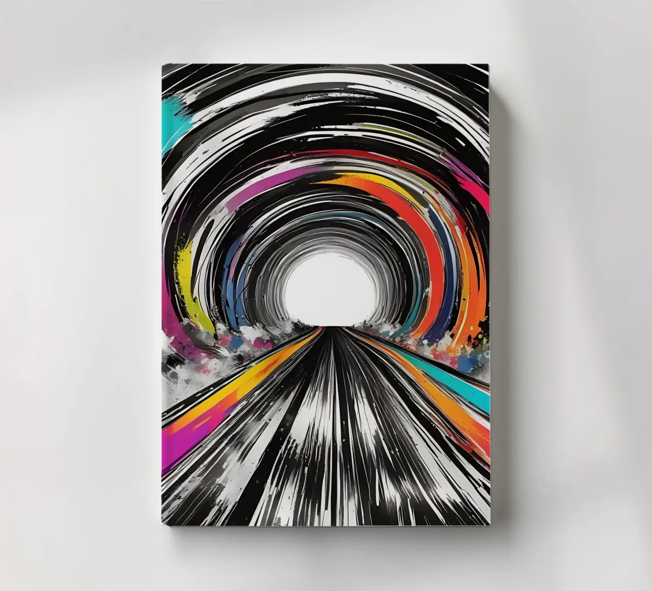 Light at the end of the tunnel, bright colours notebook by Farbträume