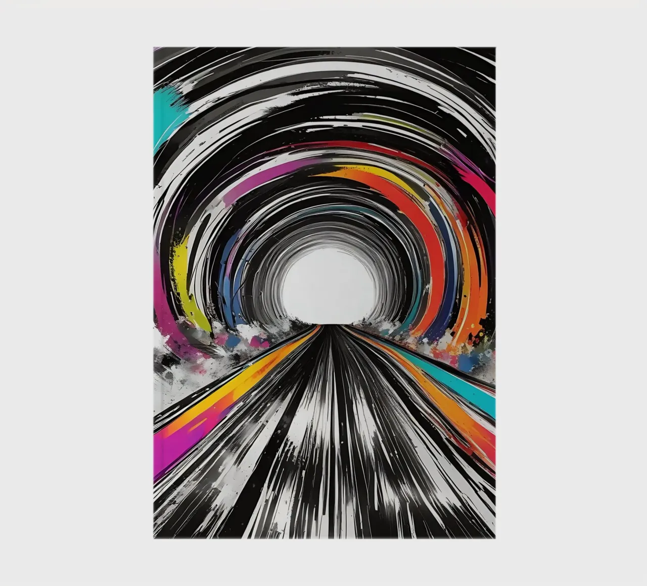 Light at the end of the tunnel, bright colours notebook by Farbträume